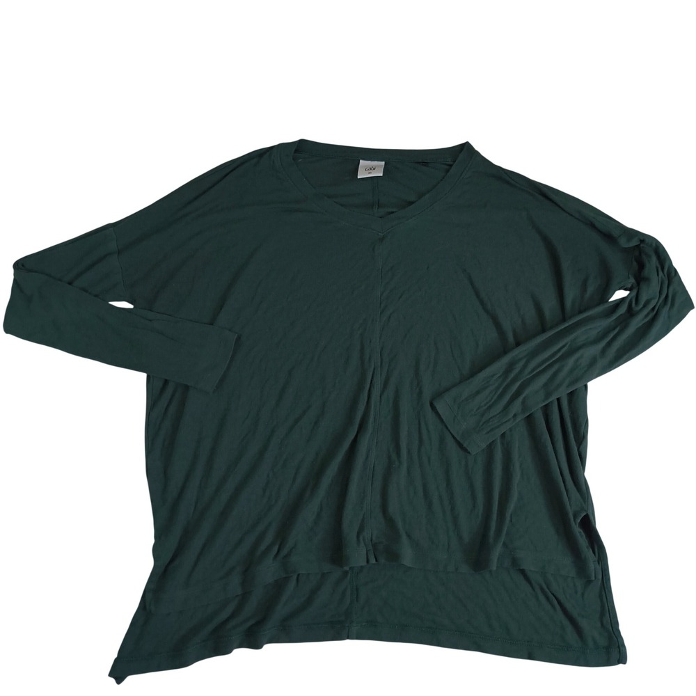 Cabi Green Dolman Sleeve‎ Knit Top Womens XS Oversized V Neck Soft Casual